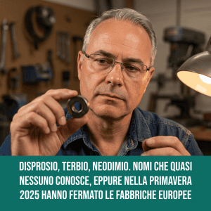Disprosio, terbio, neodimio: gli elementi invisibili che nel 2025 hanno fermato le fabbriche europee. E perché senza di loro non esistono auto, pale eoliche, chip e satelliti